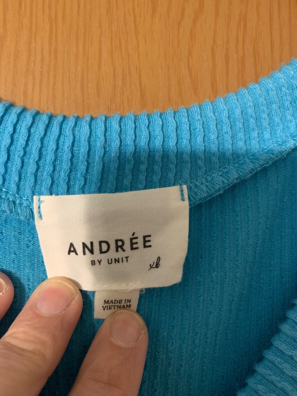Andree Turquoise Ribbed V-Neck Sleeveless Midi Dress - Picture 2 of 5